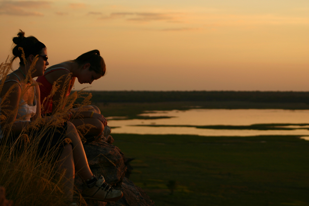 Watching sunset at Ubirr