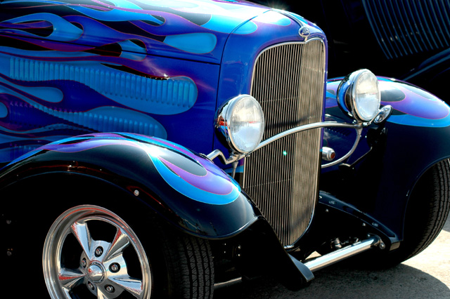 Flaming Blue Ford