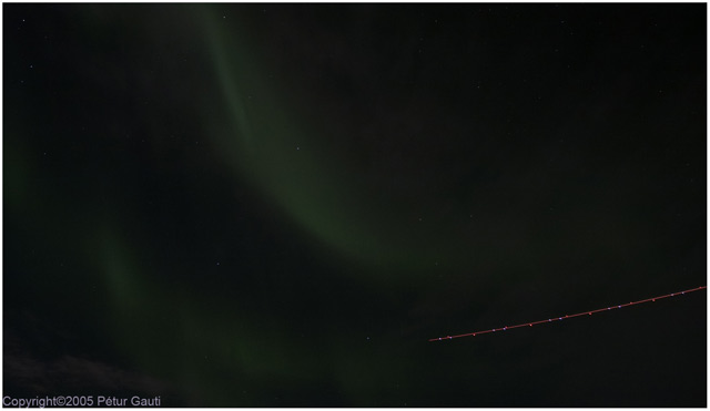 Northern lights with an airplane (#2724)
