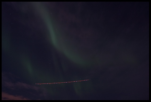 Northern lights with airplane (#2725)