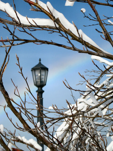 lamp with rainbow