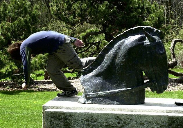 completing the statue