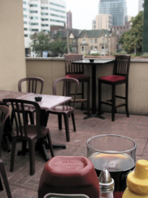 cloudy day for roof patio