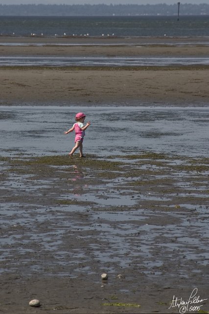 Girl in Pink at Crescent Bay
