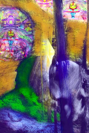 Blue Trees Contemplation of Enlightenment