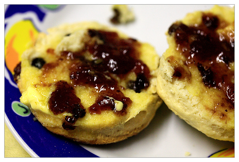 Scones, Butter and Plum Jam