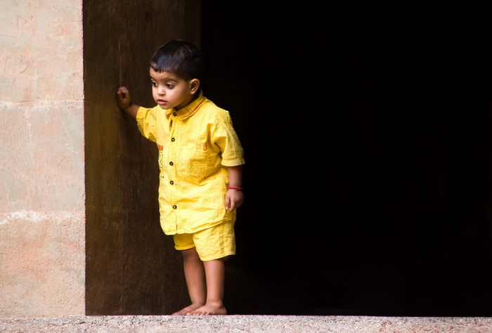 Little boy in India
