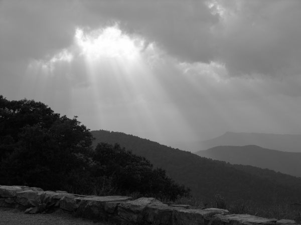 Mountain Rays Of Light B&W.jpg