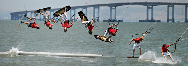 Cloned Kitesurfer