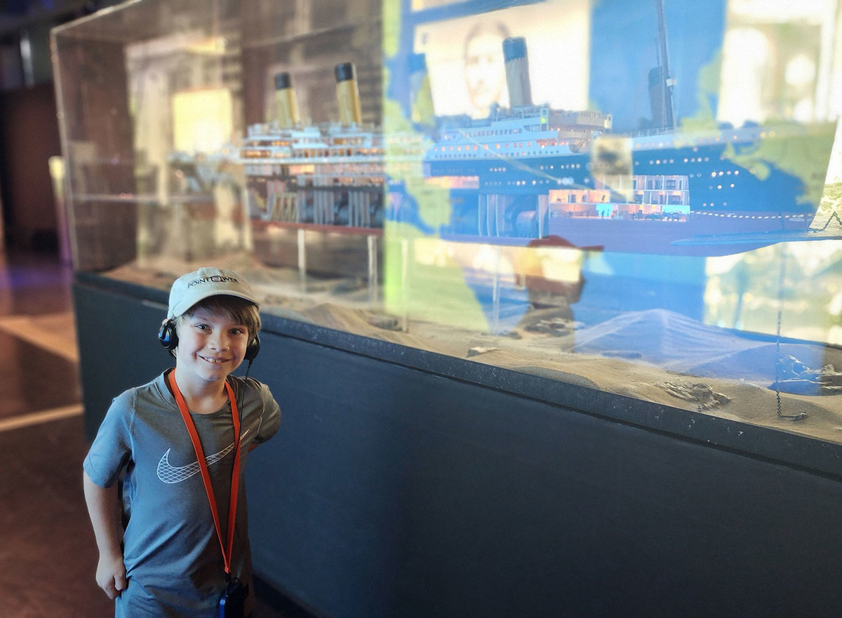 Jimmy at the Titanic Exhibit