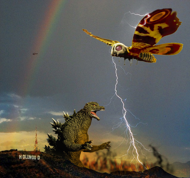 Godzilla and Mothra go to Hollywood