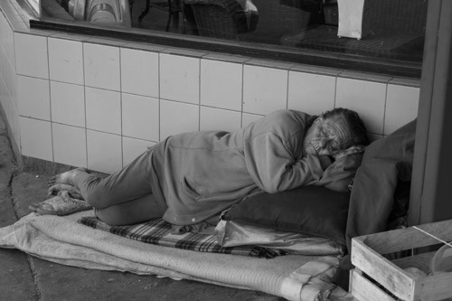 Homeless Woman In Tijauna Mexico