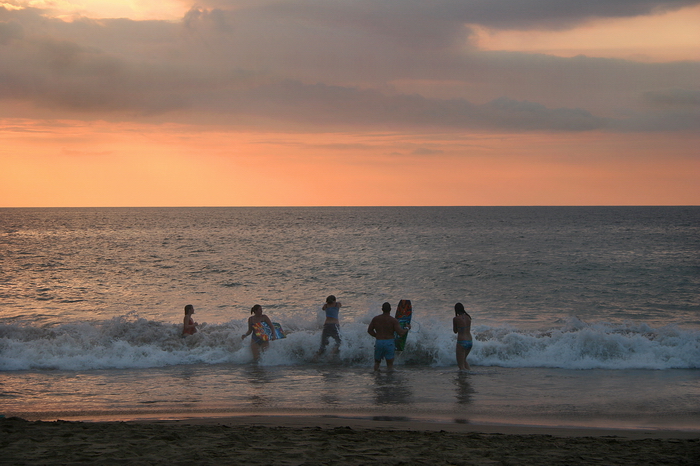 Family in the Maui Sunset