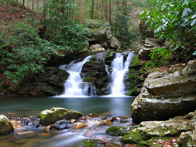Gee Creek twin falls