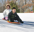 Snow sledding