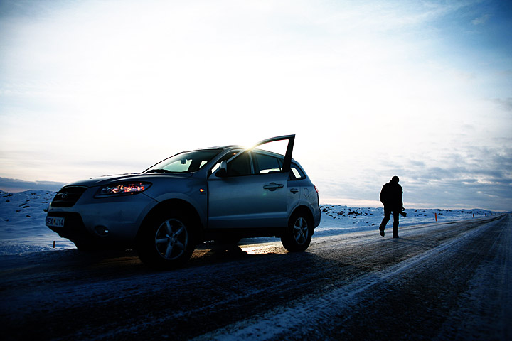 on the road