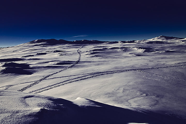 Ski Tracks at Bláfjöll