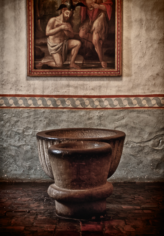 Baptismal Font, Mission San Juan Bautista