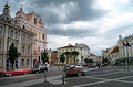 Vilnius square by dark