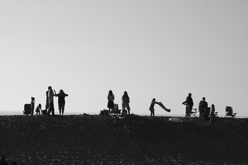 Sand sledding