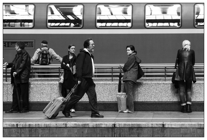 Waiting for the train