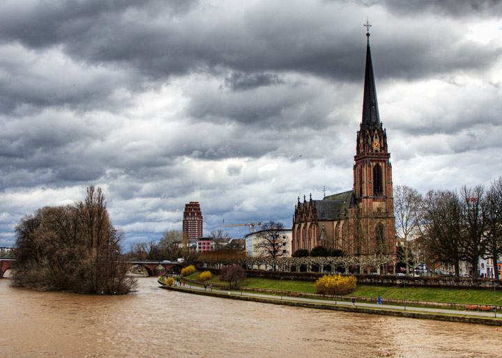 Church and river