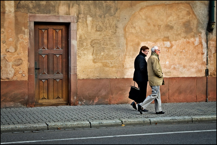 Couple and door