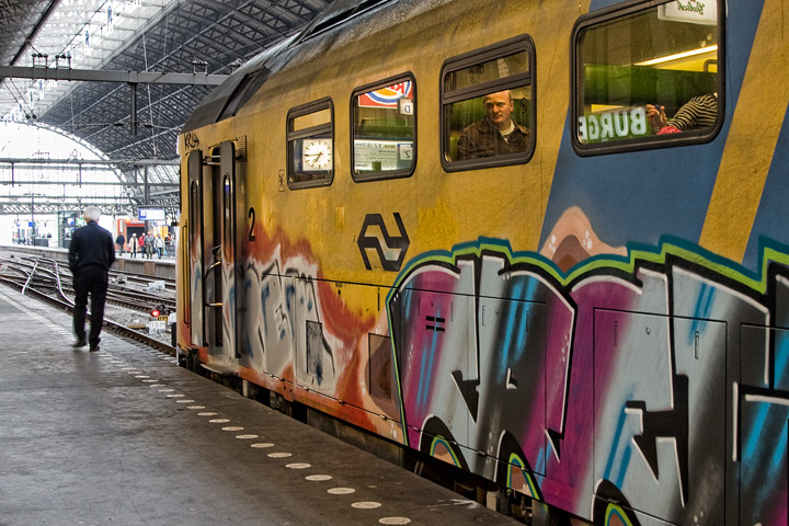 Train graffiti