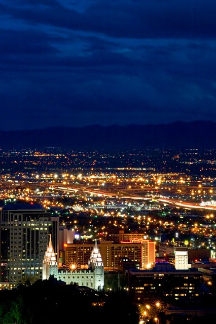 Salt Lake Temple at Dusk