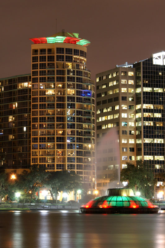 Apartment Building with Fountain