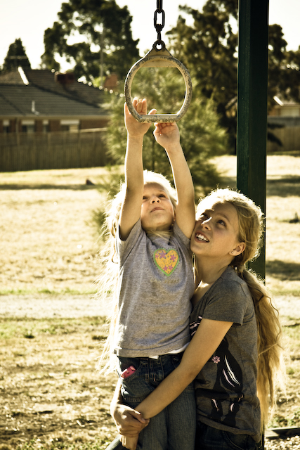 Helping My Little Sister Up