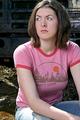 Outside in red shirt
