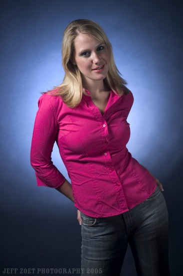 Maggie in pink