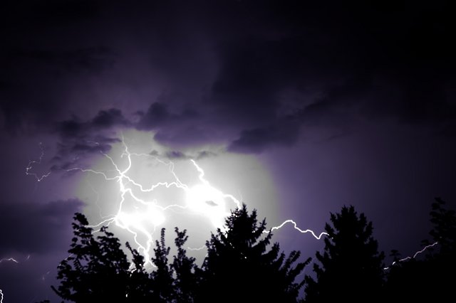 Alien in the lightning