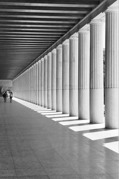 hallway of columns