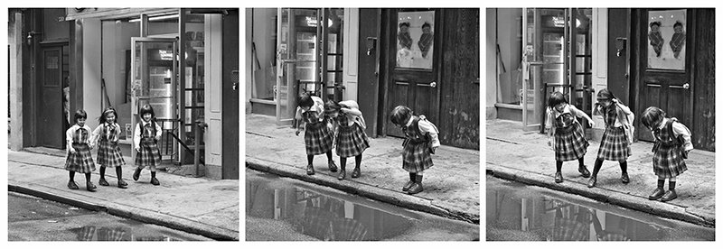 Schoolgirl Reflections Triptych