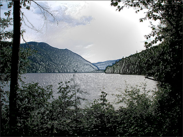 "Adams Lake view South from Honeymoon Bay "
