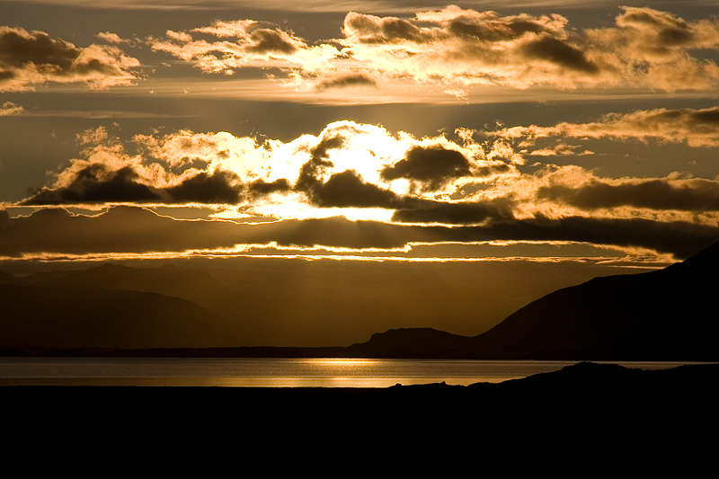 Sunset in Hornafjörður