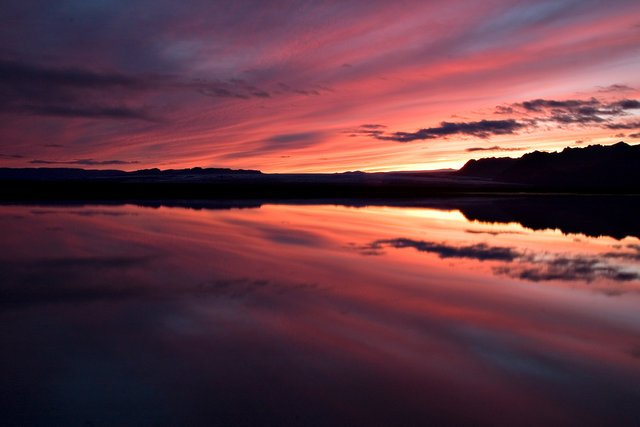 Sunset reflection