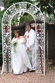 Arriving for the ceremony .