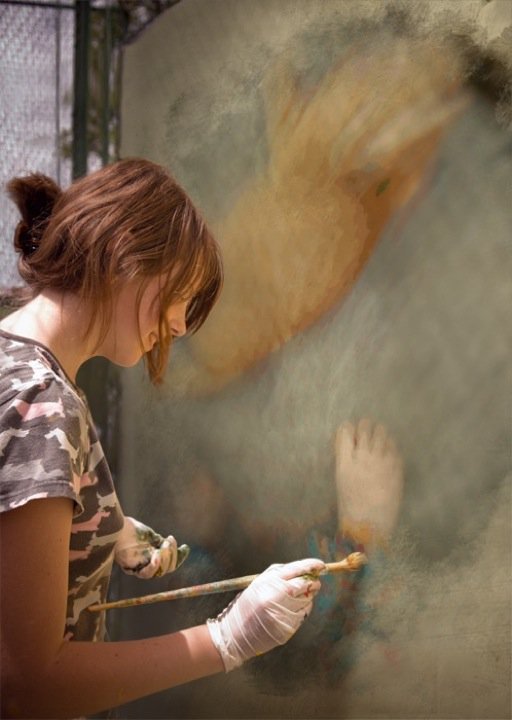 Stepping into the painting