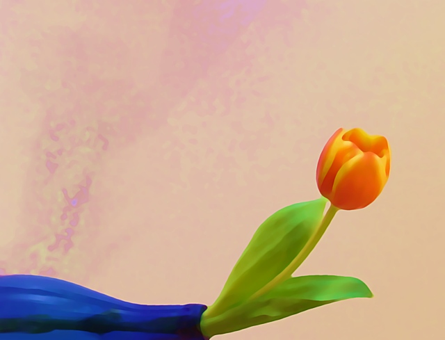 Tulip in bottle