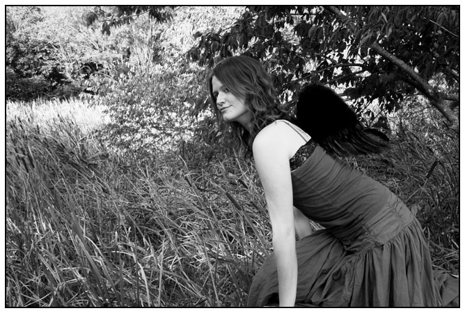 leaning over