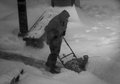 snow blowing
