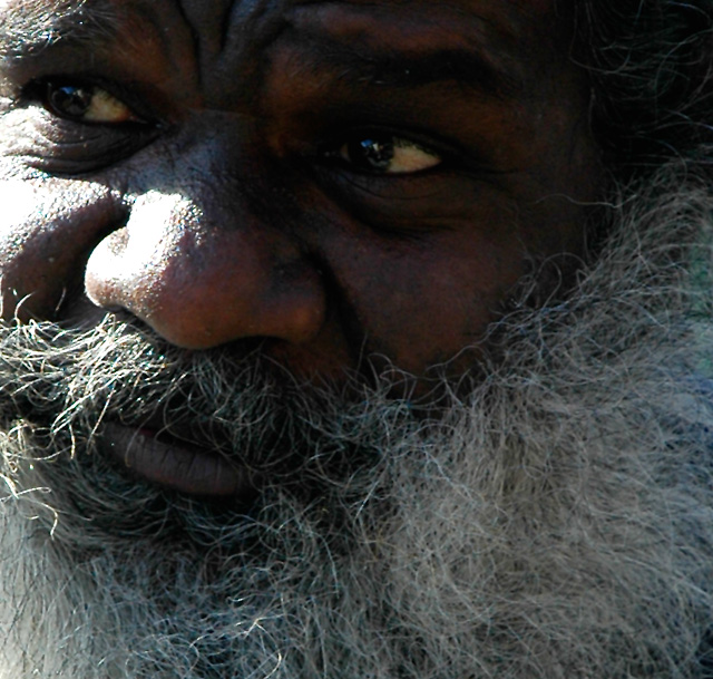 Didgeridoo player detail