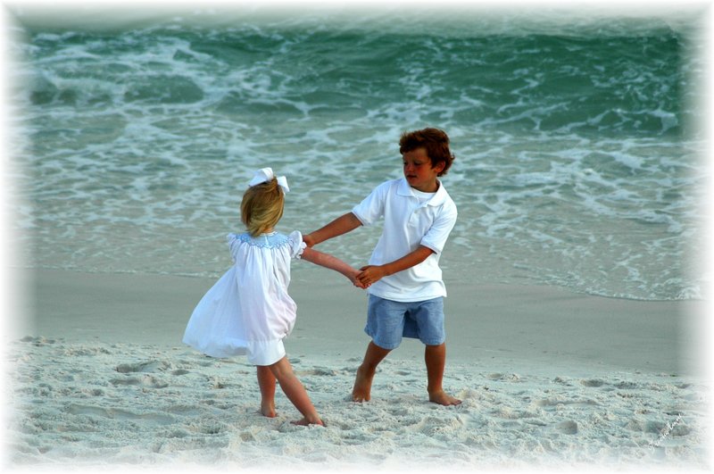 dancing on the beach