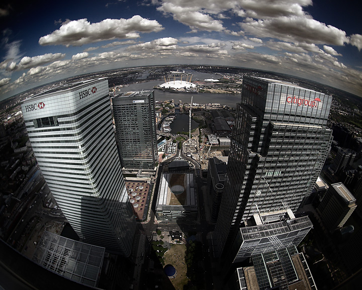 View from Canary Wharf