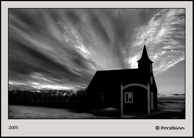 Rural Church b/w