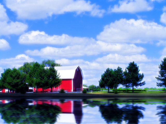 Barn - Edit 3 (Reflection w/ Gothic Glow)