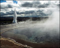 Geyser erupting